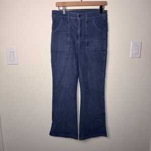 Hammies Corduroy Bell Bottom Pants Women's 30 Blue 70's Vintage Retro